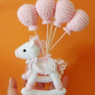 Лошадка качалка с шариками