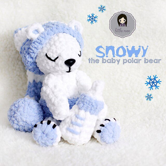 Мишка - сплюшка, схема вязания крючком