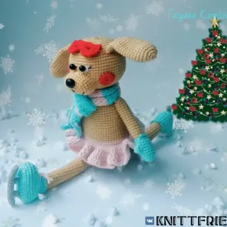 Собачка на коньках