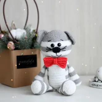 КОТИК С БАНТОМ
